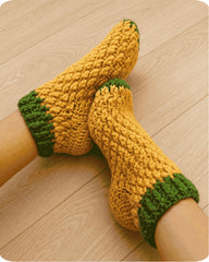 Warm Winter Crochet Socks Summer Colors PDF Pattern (S37)