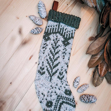 White Spruce Crochet Stocking