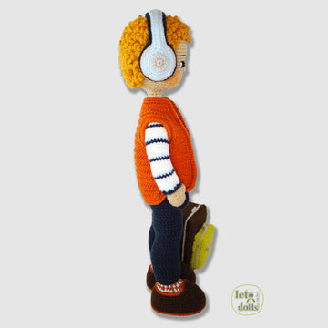 21 inch crochet doll pattern PDF, Large amigurumi doll, Dan