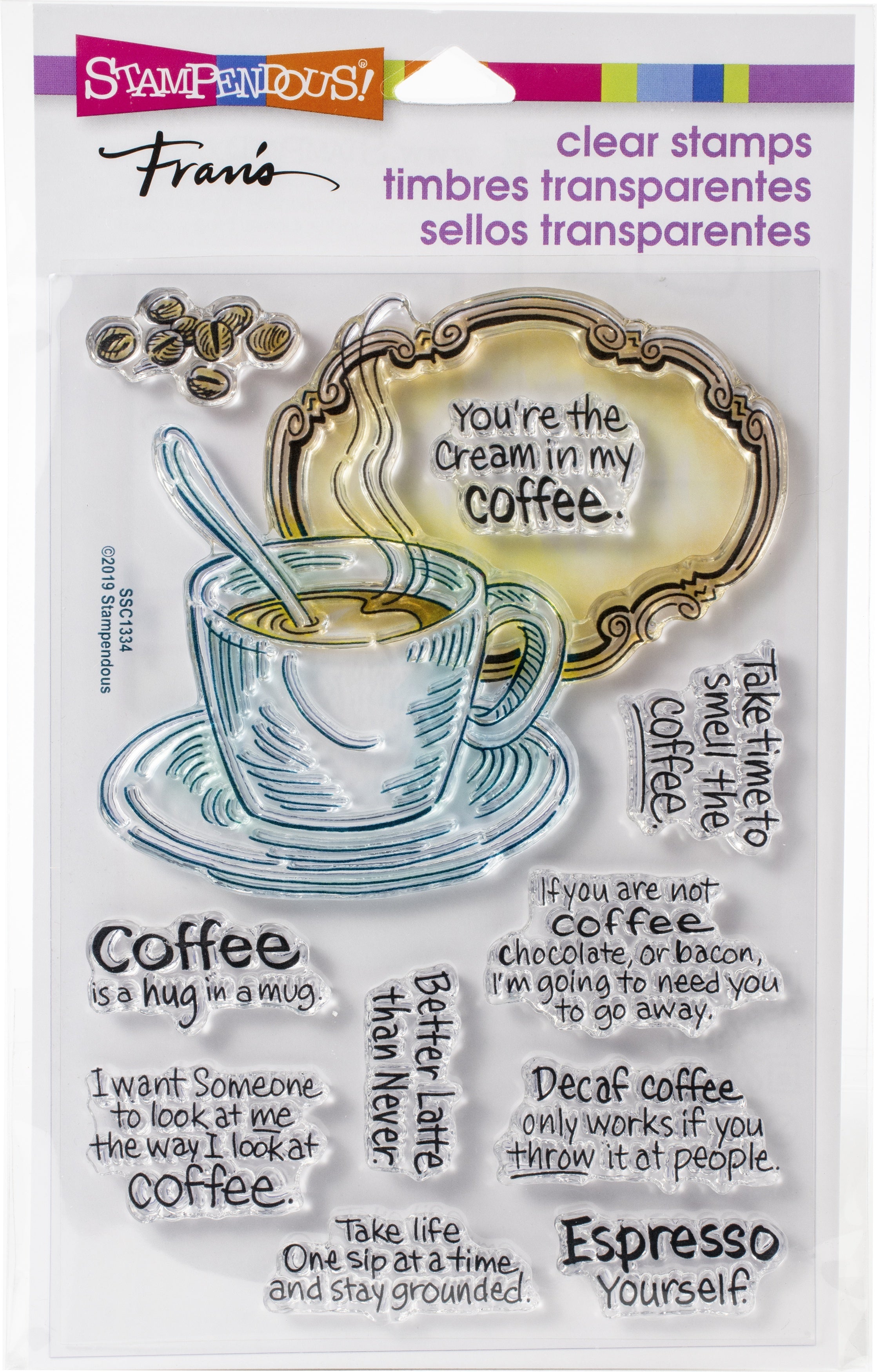 Stampendous Perfectly Clear Stamps - Coffee Frame