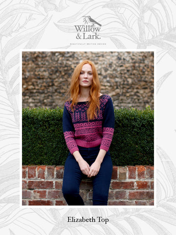 Elizabeth Top - Knitting Pattern For Women in Willow & Lark Ramble