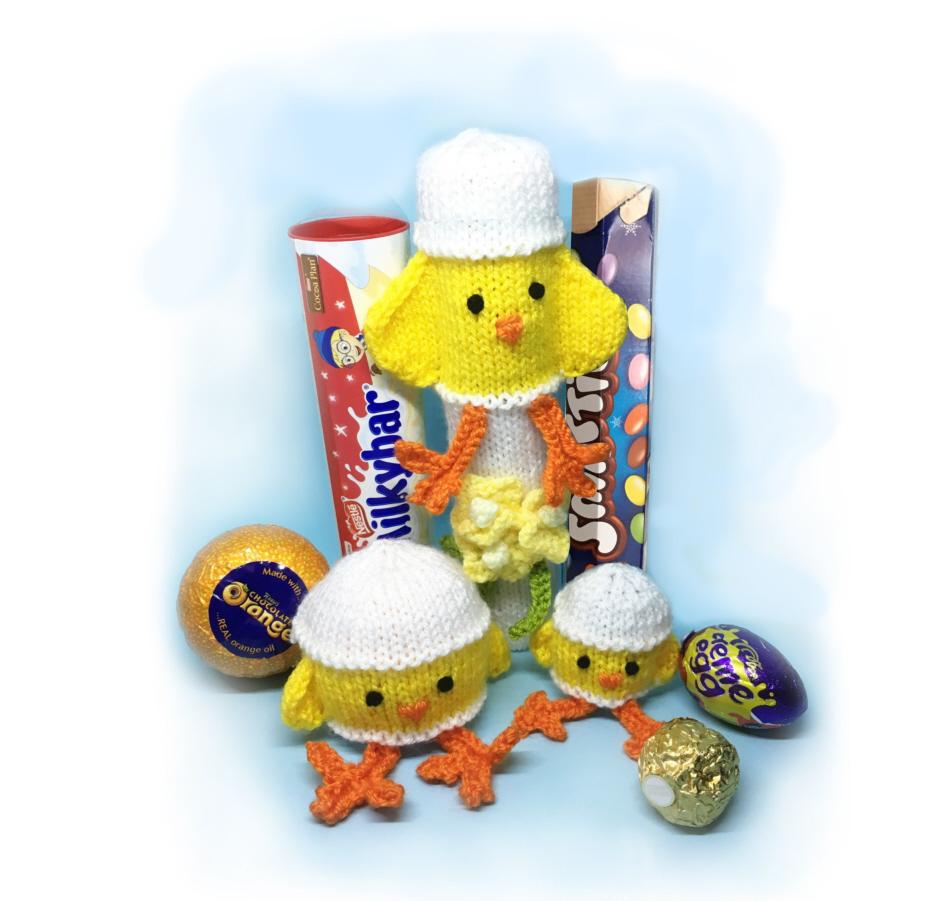 Easter chick, smartie, cream egg chocolate orange