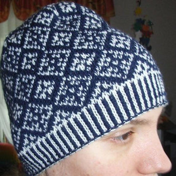 Snow argyle beanie