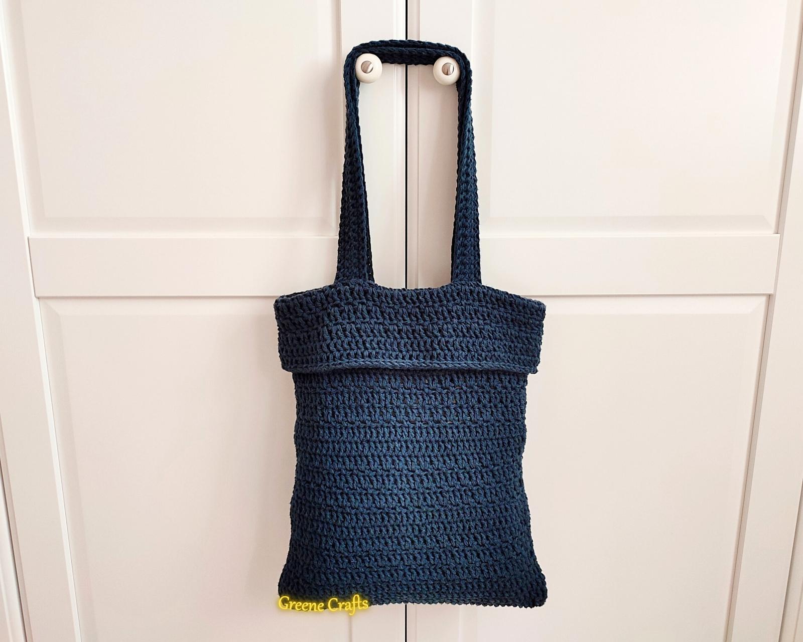 Petrol Blue Tote Bag Crochet Pattern
