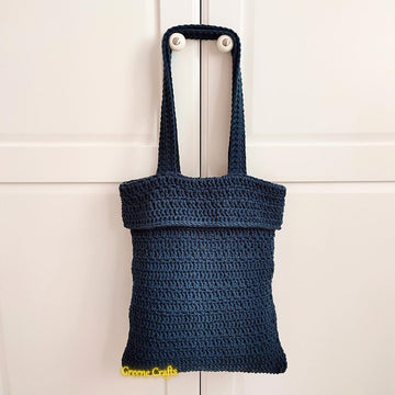 Petrol Blue Tote Bag Crochet Pattern