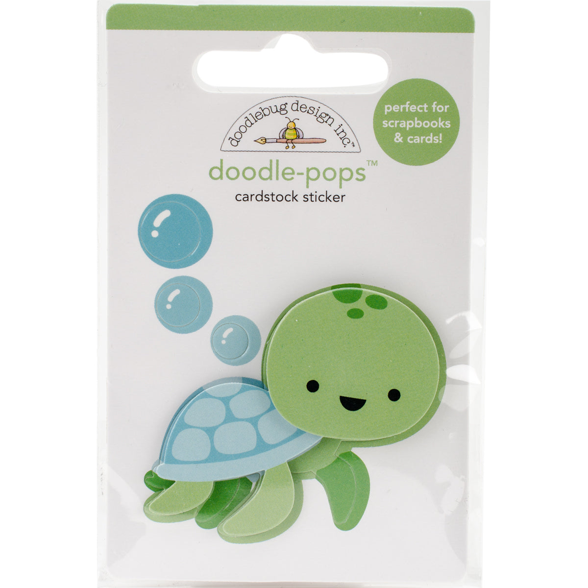 Doodlebug Doodle-Pops 3D Stickers - Tiny Turtle