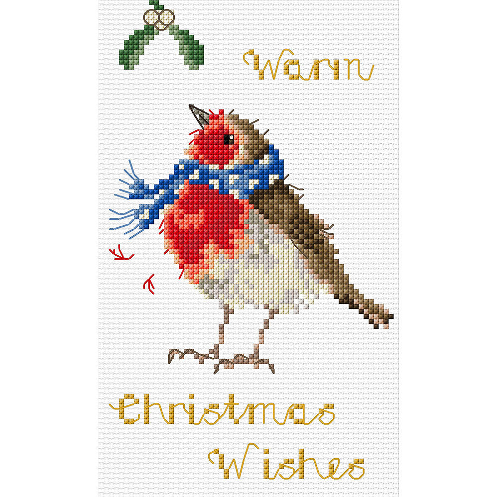 Bothy Threads Warm Wishes Cross Stitch Kit - 10 x 16cm