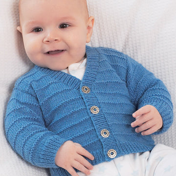 Moss and Garter Stitch Cardigans in Sirdar Snuggly 4 ply 50g - 1373 - Downloadable PDF