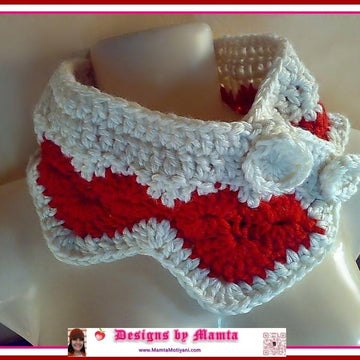 Crochet Cowl Pattern Valentine Neck Warmer Heart Love