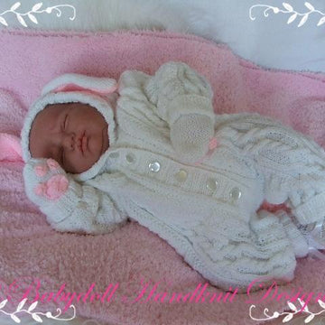 Bunny/Teddy All-in-one 17-24” doll/newborn/0-3m baby