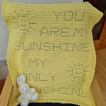 You are my Sunshine MOS Filet Blanket