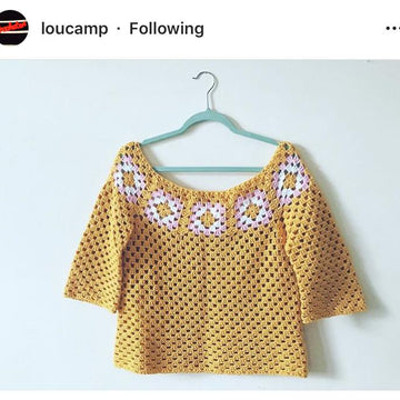 Granny Square Bardot Jumper