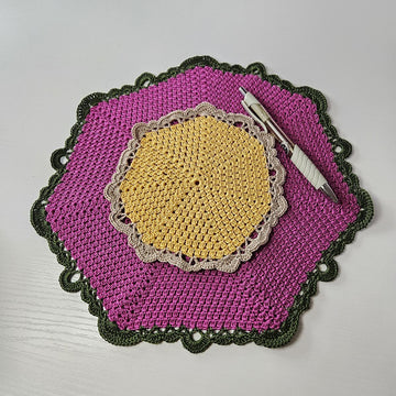 Peonia Doily and Coaster
