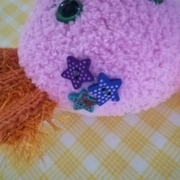 Toy Knitting Patterns -Knit plush Axolotl how to mak soft toy from yarn 11.8 inc