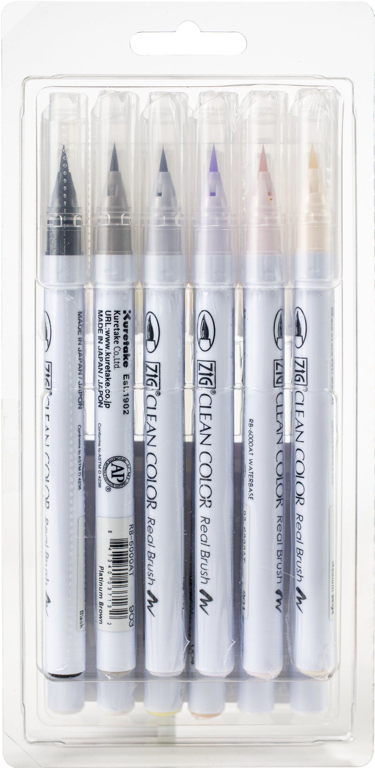 ZIG Kuretake Zig Clean Color Real Brush Markers 12/Pkg - 587467