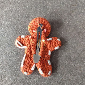 Gingerbread Man Christmas Hair Clip English-US