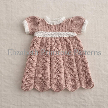 Herringbone Doll Dress Knitting Pattern P33