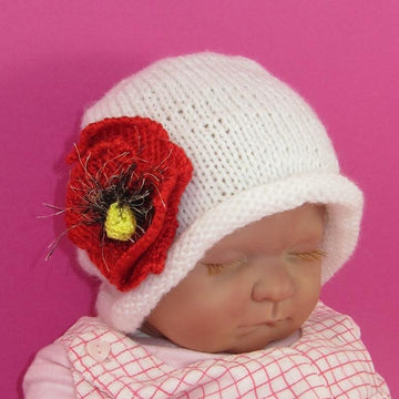 Baby Poppy Flower Slouch Hat