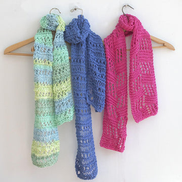 Three Easy Knit Lace Scarves