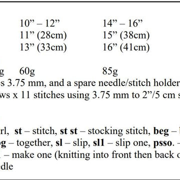 Emmy Sac Papoose Knitting Pattern #153