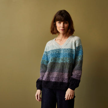 Brampton - Jumper Knitting Pattern For Women in Debbie Bliss Fine Donegal & Angel by Debbie Bliss