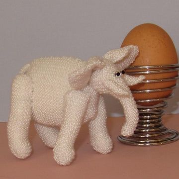 World's Tiniest White Elephant Amigurumi Toy