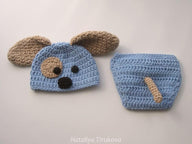 Puppy Baby Hat and Diaper Cover