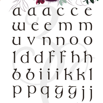 Colorado Craft Company Clear Stamps 4"X6" - Celtic Lowercase-Savvy Sentiments