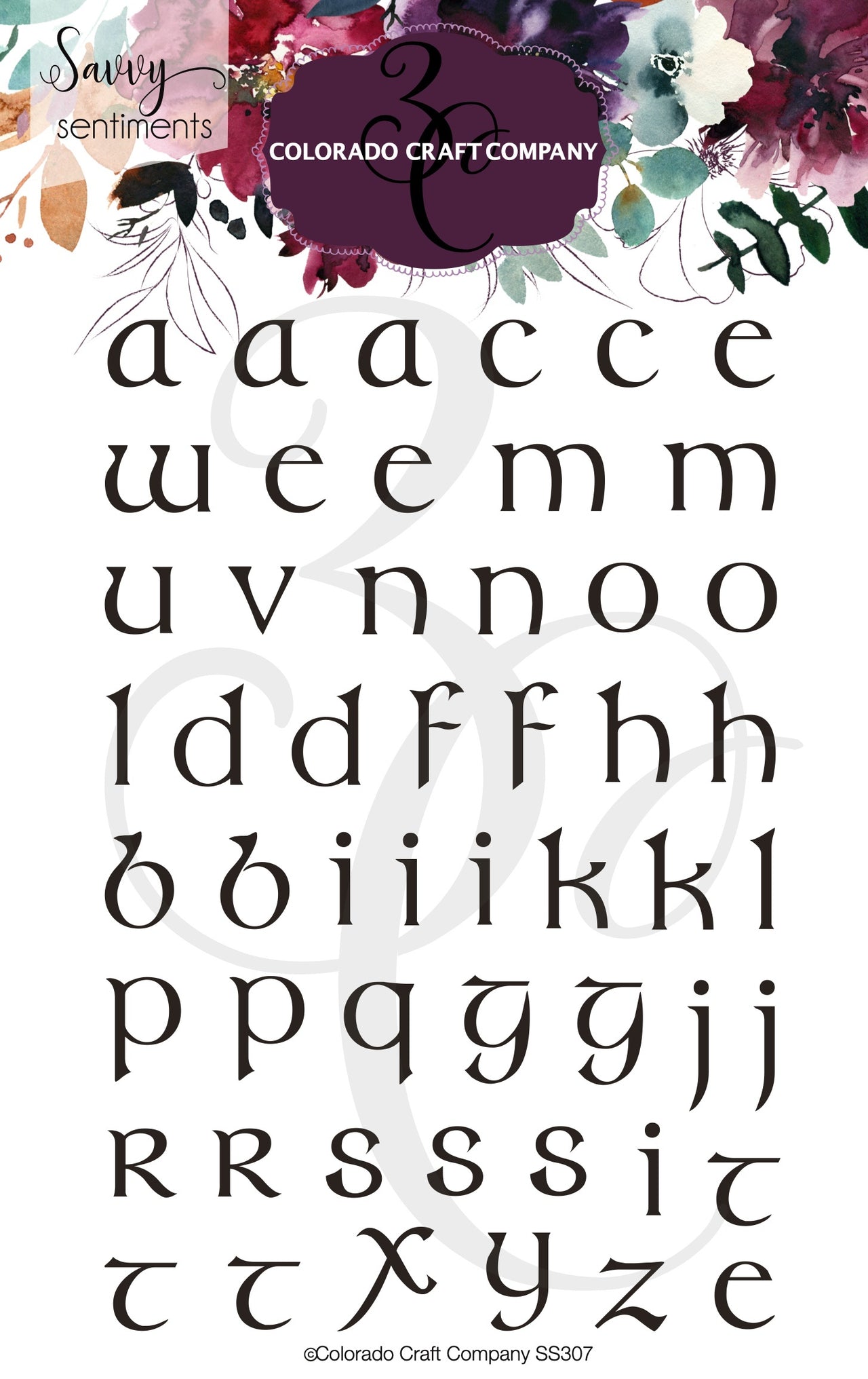 Colorado Craft Company Clear Stamps 4"X6" - Celtic Lowercase-Savvy Sentiments