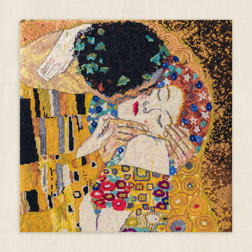 DMC Gustav Klimt - The Kiss (includes Étoile) Cross Stitch Kit - 30cm x 20cm