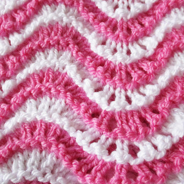 Baby Pram Blanket Knitting Pattern for two sizes 19 X 25 and 27 X 25 inch