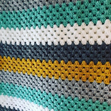 Granny Stripe Crochet Blanket