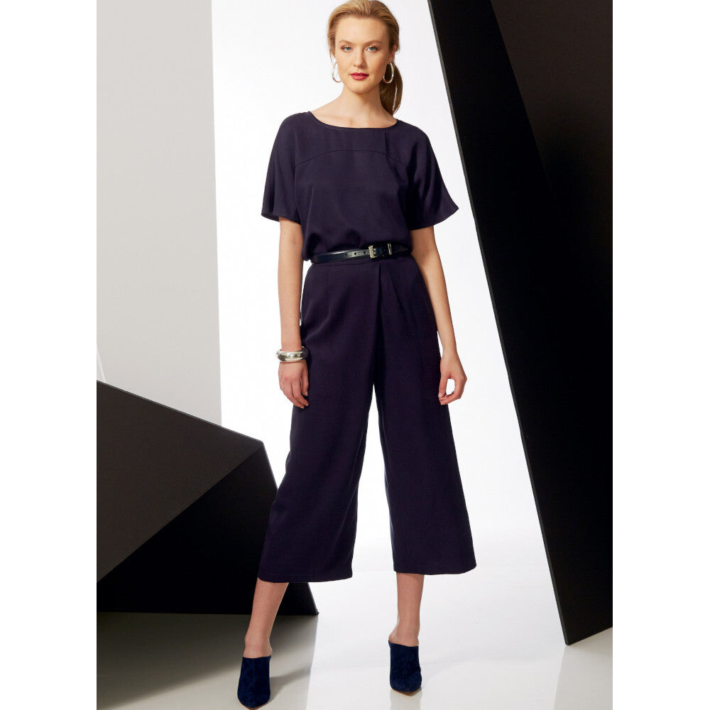 Vogue Misses' Drop-Shoulder Jackets, Belt, Top with Yokes, and Pull-On Pants V9246 - Sewing Pattern