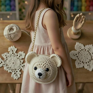 Crochet Bear Bag Pattern PDF + Video Tutorial | Cute Animal Bag