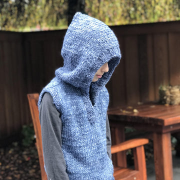 Lucas knitted vest with hood