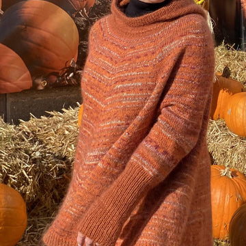 Rustic Hoody Poncho Sweater