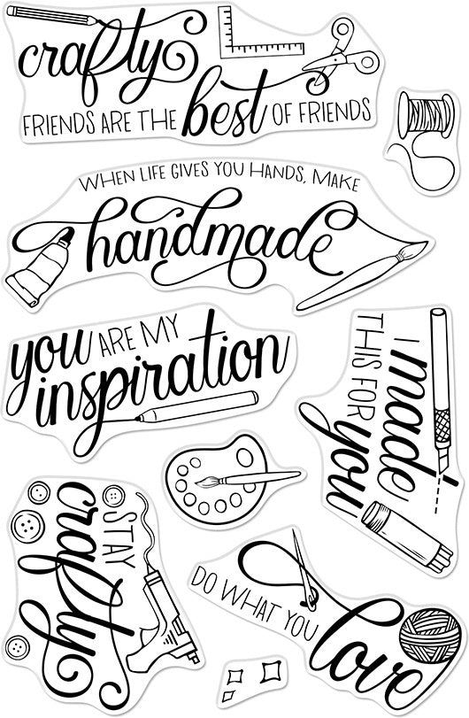 Hero Arts Clear Stamps 4"X6" - Crafty Messages