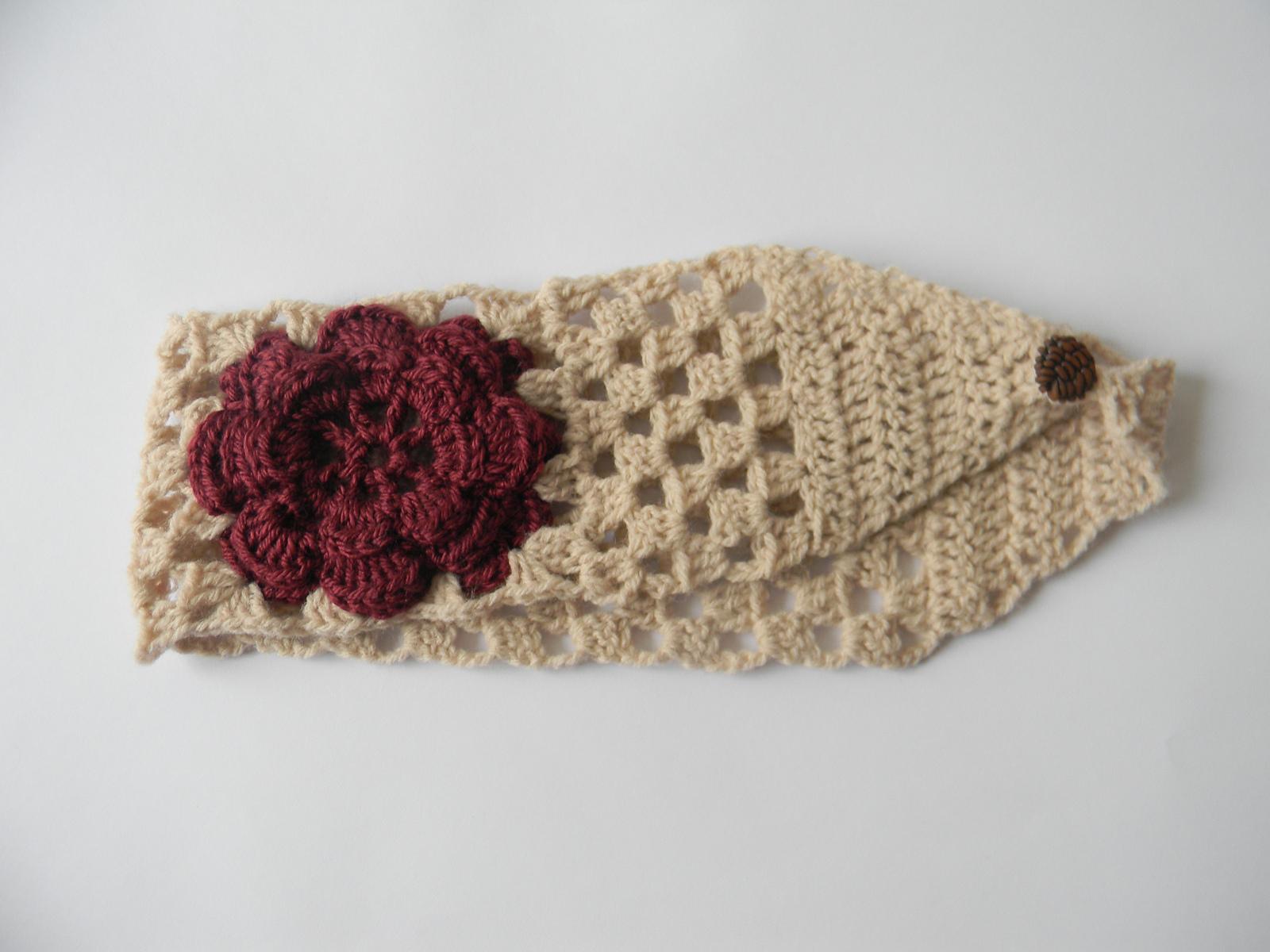 Rose granny square headband