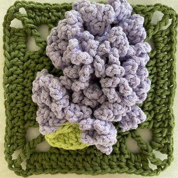 Lilac Flower Granny Square