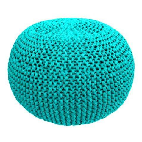 Knitted Pouf in Hoooked Zpagetti - Downloadable PDF