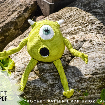 Crochet Pattern Amigurumi MIke the monster toy
