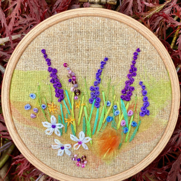 Rowandean Purple Loosestrife Embroidery Kit