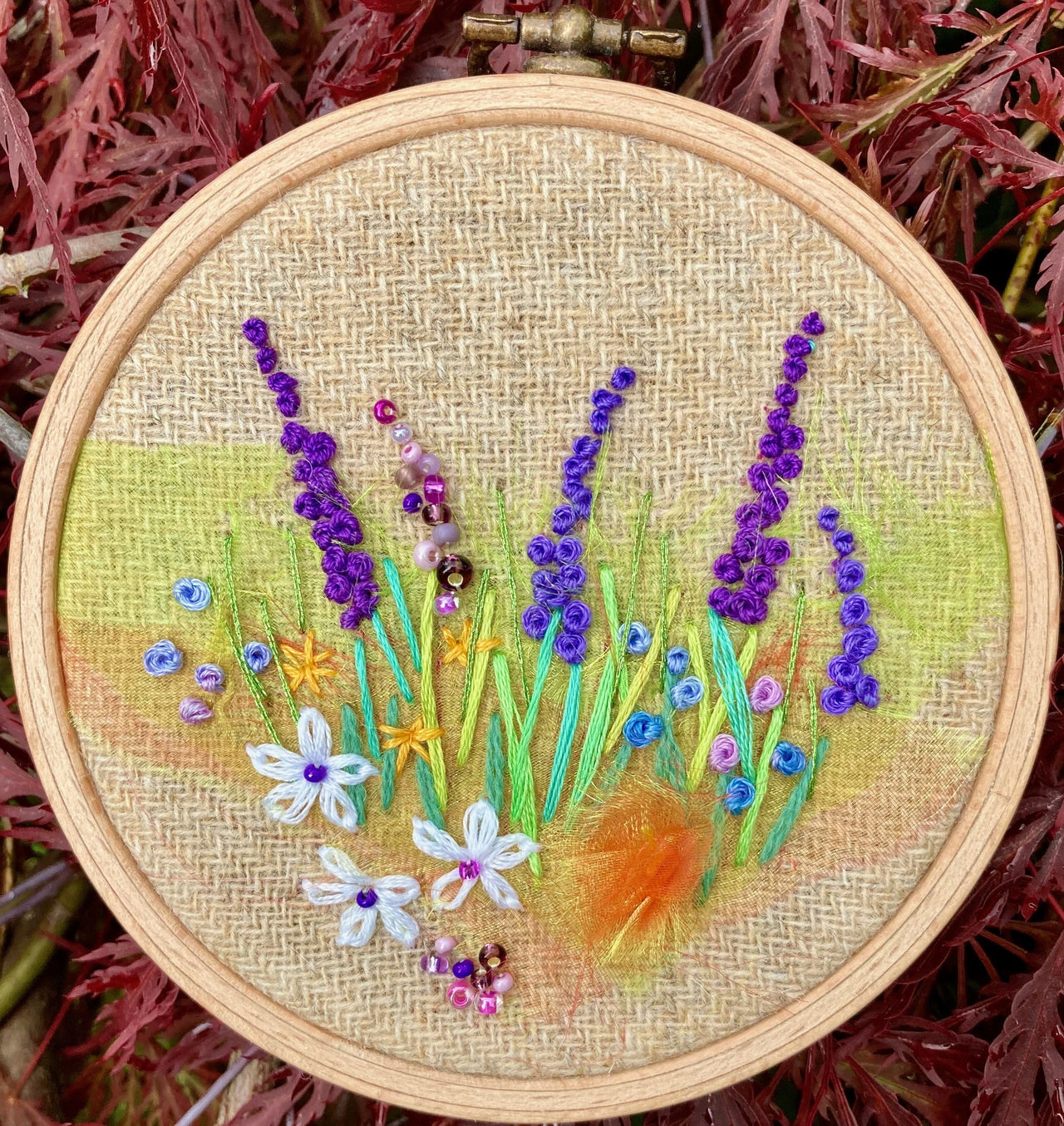 Rowandean Purple Loosestrife Embroidery Kit