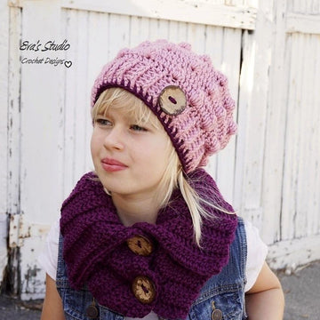 Crochet Bobble Hat and Neck Warmer