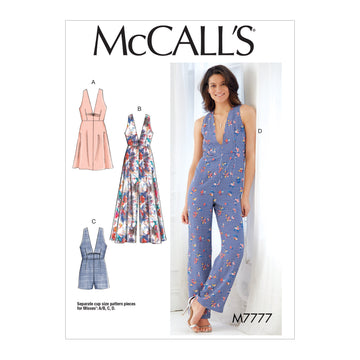McCall's Misses' Dresses, Romper and Jumpsuit M7777 - Sewing Pattern