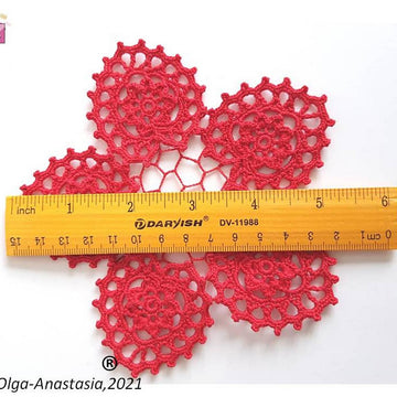 Red table doily