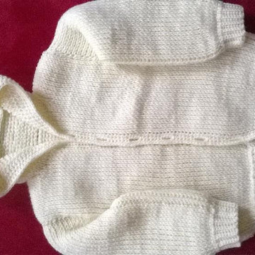 Tunisian hooded sweater