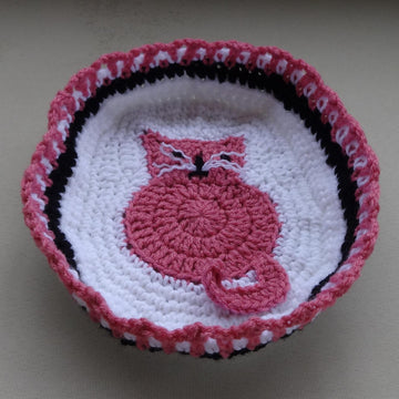 Kitty Motif Basket