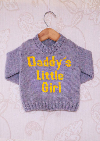 Intarsia - Daddys Little Girl - Childrens Sweater