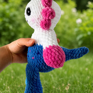 Bubbles the Bubble horn Axolotl Amigurumi, crochet pattern